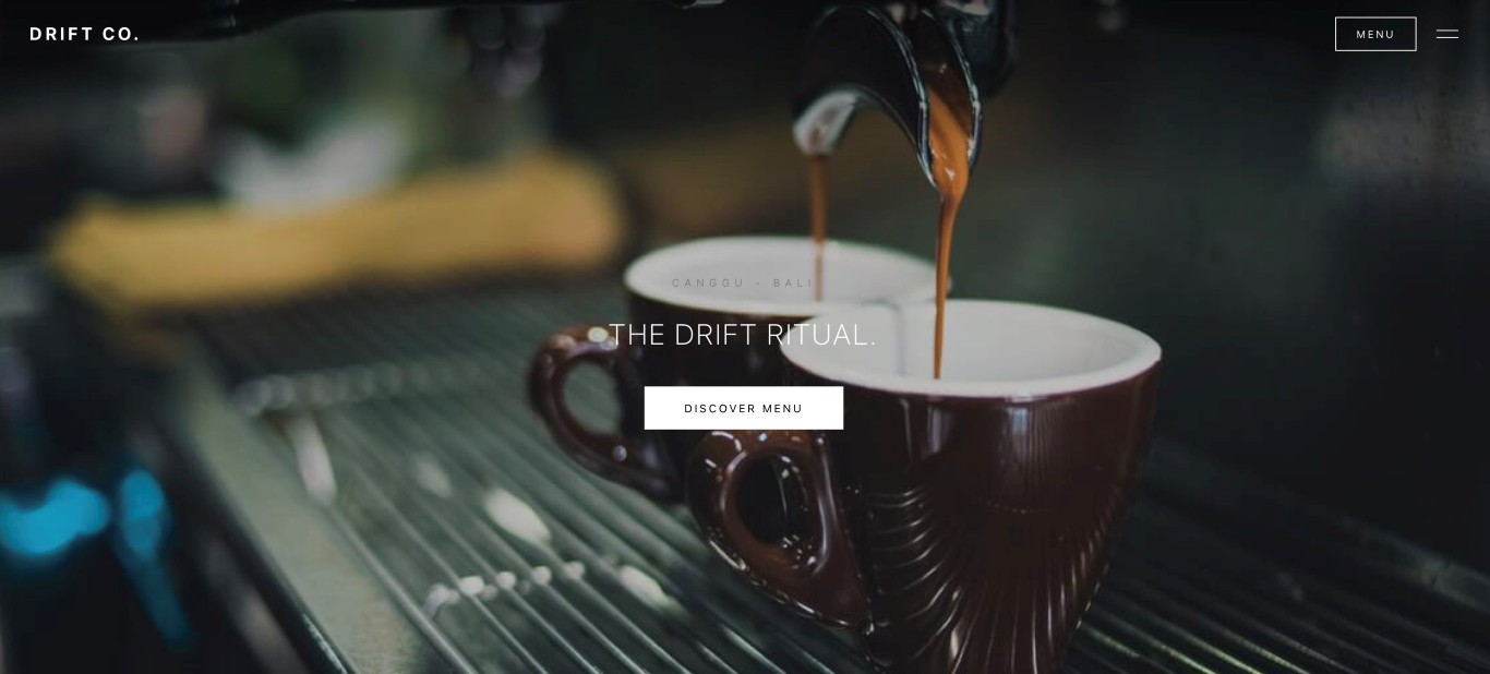 demo website coffee shop and bistro hospitality responsive landing page