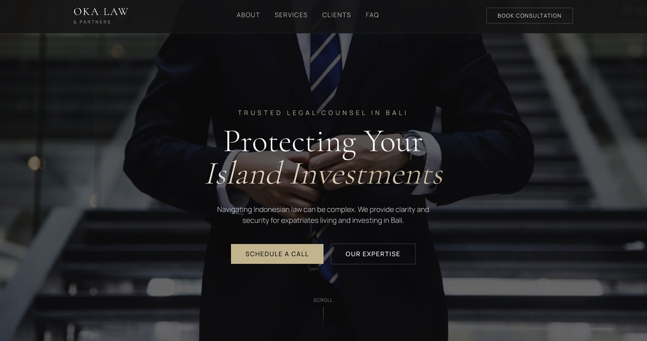 demo website law firm corporate legal services professional website