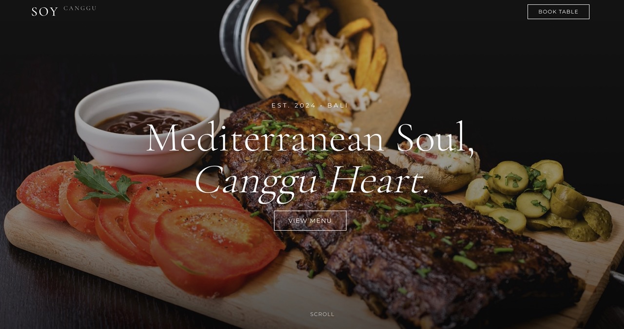 demo website cafe bistro food and beverage restaurant landing page