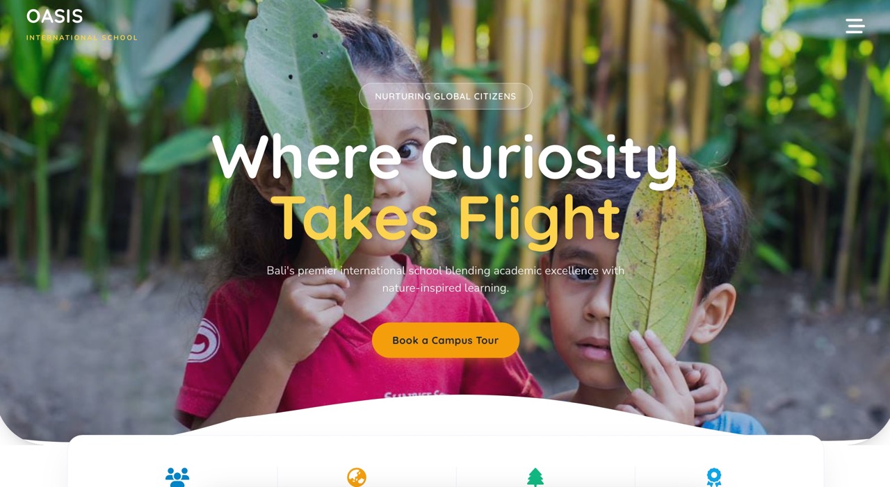 demo website international school responsive landing page