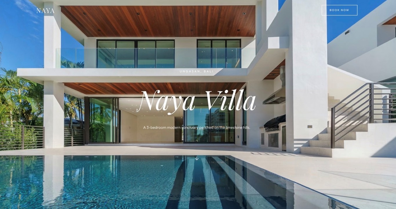demo website luxury villa real estate Bali property marketing
